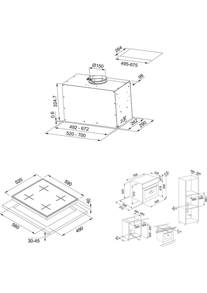 Fbfe Wh Matt A52 Aspiratör Fhns 604 4g Wh C Ocak Fsl 86 H Wh Fırın Beyaz Ankastre Set