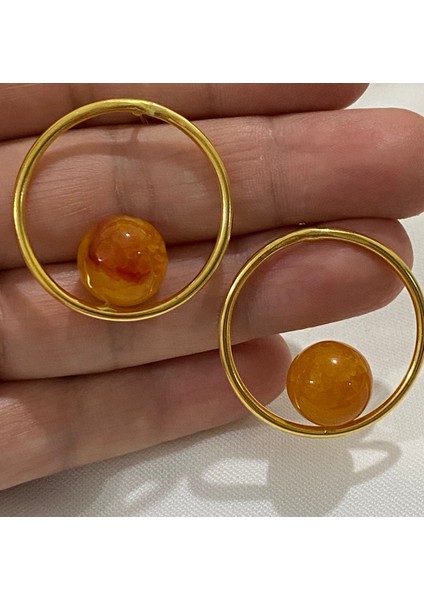 Akik Küpe/cornelian Earring