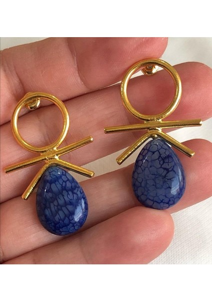 Akik Küpe/cornelian Earring