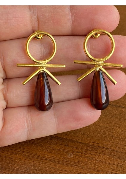 Akik Küpe/cornelian Earring