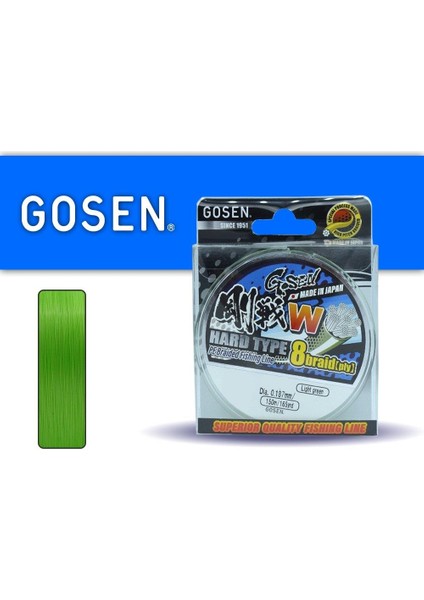 W8 Hard Type Yeşil 0.153MM 150MT Ip Misina