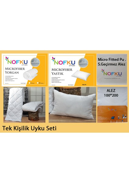 Tek Kişilik Microfiber Uyku Seti