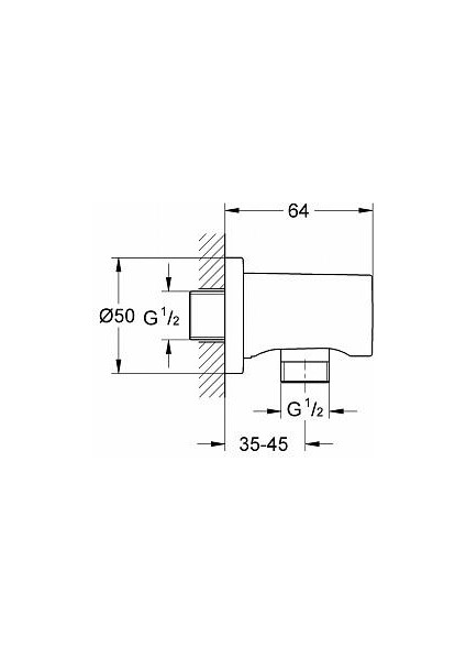 Rainshower Duş Çıkış Dirseği, 1/2" - 27057DC0