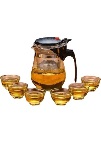 500 ml. Cam Çaydanlık Seti - Şeffaf (Yurt Dışından)