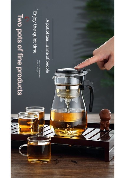 500 ml. Cam Çaydanlık Seti - Şeffaf (Yurt Dışından)