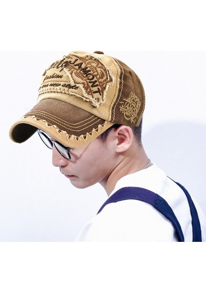 Jamont 12970 Tiger Head Desen Güneş Şapkası - Kahverengi (Yurt Dışından) modelleri