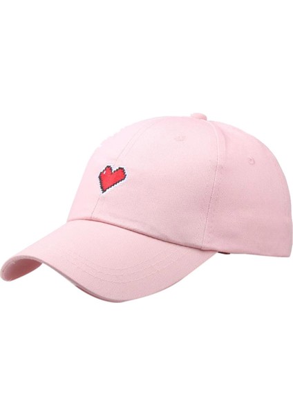 Ayarlanabilir Kalp Desenli Şapka - Pembe (Yurt Dışından)