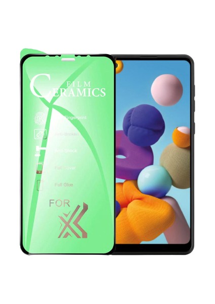 Samsung A21 Ekran Koruyucu 9d Seramik Nano Tam Kaplayan Kavisli