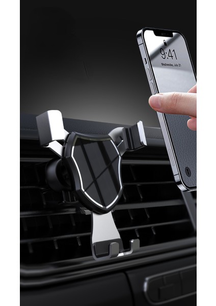 Yeni Metal Araba Cep Telefonu Braketi Araba Hava Çıkışı Yerçekimi Desteği Klipsi Araba Navigasyon Braketi (Yurt Dışından) fırsatları