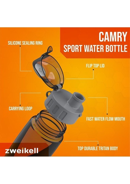 Camry Military Green 650 ml Yeşil Tritan Suluk. indirimleri