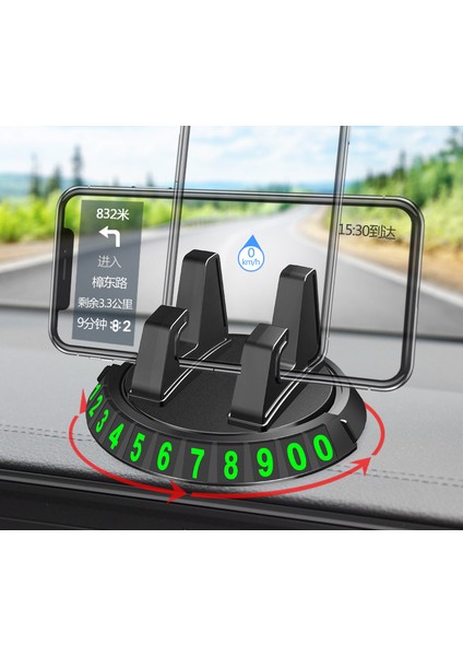 Yaratıcı Araba Cep Telefonu Braketi Araba Geçici Park Plakası Hareketli Araba Plakası Dönebilen Navigasyon Cep Telefonu Tutucusu (Yurt Dışından) fiyatları