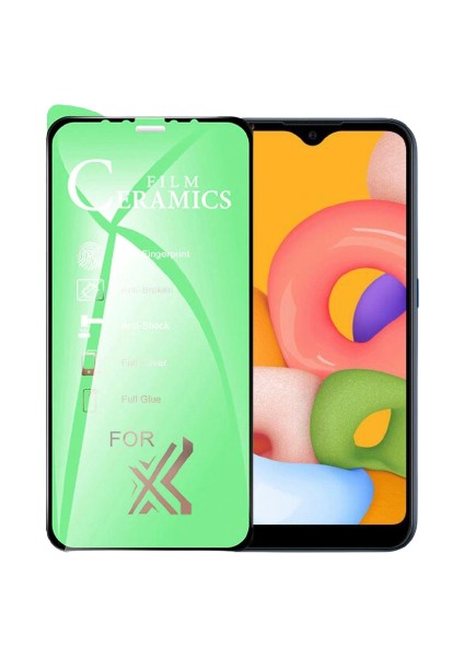 Samsung A01 Ekran Koruyucu 9d Seramik Nano Tam Kaplayan Kavisli