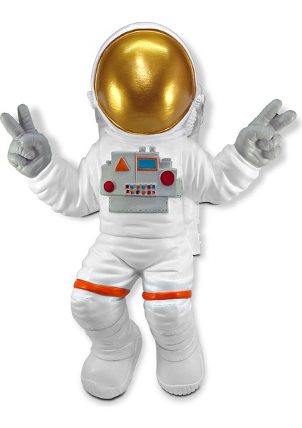 Dekoratif Astronot Apollo Duvar Heykeli 47 x 35 cm