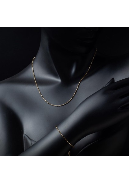 Siyah Mineli Trend Altın Set Takımı fiyatları