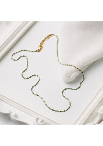 Turkuaz Mineli Kolye Bileklik Altın Takı Seti fırsatları