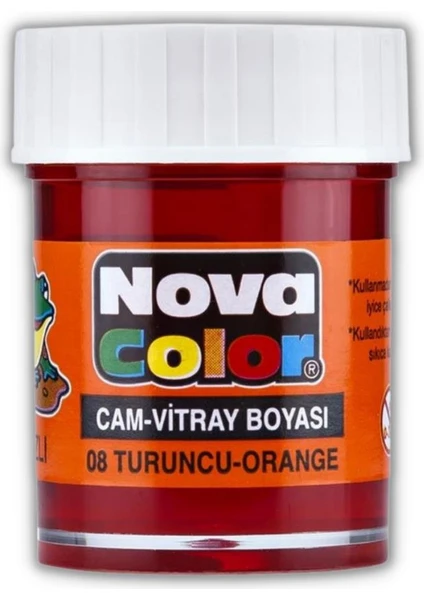 Nova Color Su Bazlı Cam Vitray Boyası 25 ml Turuncu