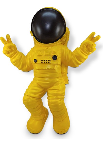 Dekoratif Astronot Apollo Duvar Heykeli (47X35CM)