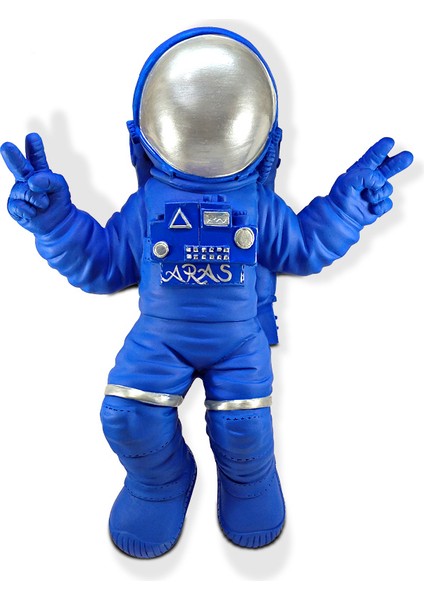 Dekoratif Astronot Apollo Duvar Heykeli (47X35CM)