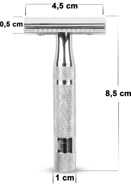Krom Taraksız Jiletli Tıraş Makinesi, Orta Agresif Geleneksel Tıraş Makinesi, Manuel Tıraş Bıçağı 10'Lu Jilet Hediyesi Paketinde, Sıfır Atık,Ssh-05 Modeli