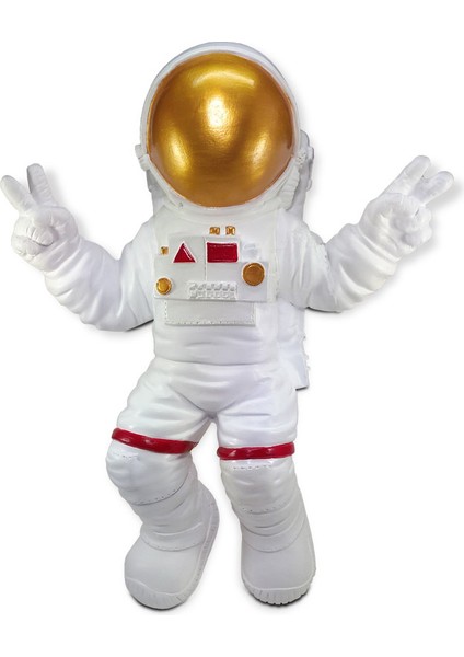 Dekoratif Astronot Apollo Duvar Heykeli (47X35CM)