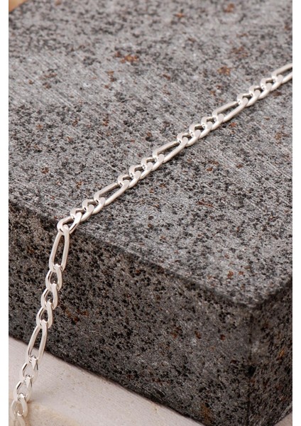 Figaro 3 mm 20 cm Gümüş Erkek Zincir Bileklik 3987 fiyatları