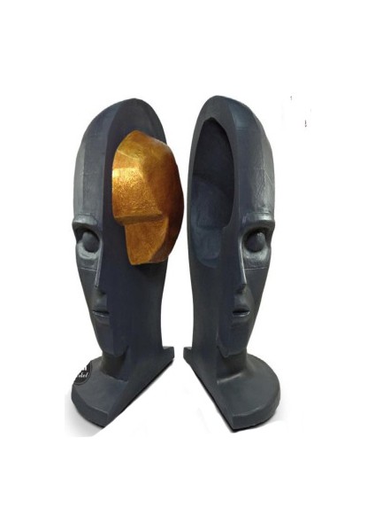 Dekoratif Soyut Adam Kafası Heykeli 33 x 23 cm fiyatları