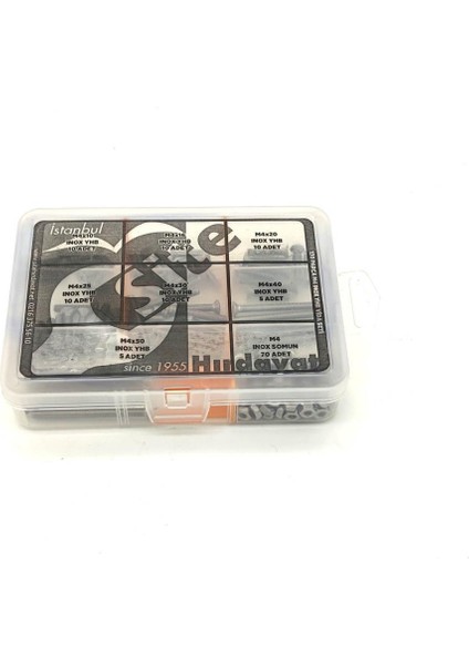 130 Parça M4 Inox Yhb Vida ve Somun Seti