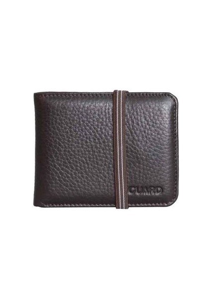 Lastikli Spor Deri Kahverengi Cüzdan