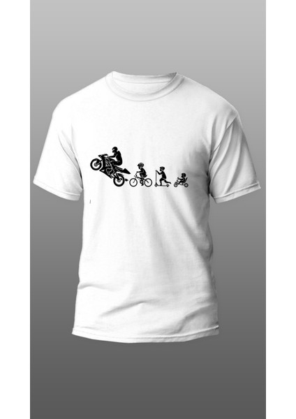 Evolution Motorcu T-Shirt, Motorcu T-Shirt, Motorsiklet T-Shirt