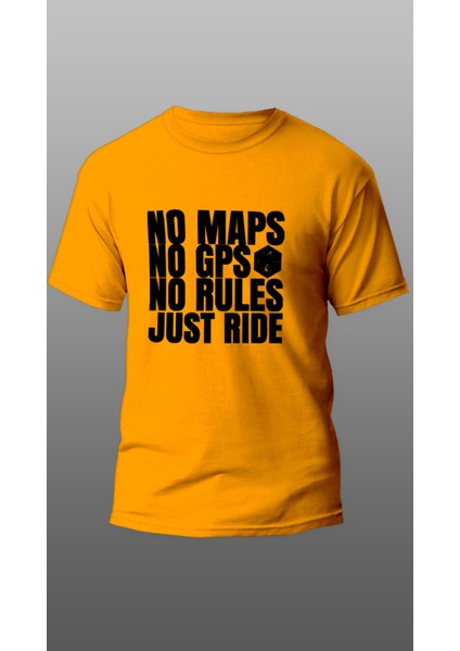 No Maps Motorcu T-Shirt, Motorcu T-Shirt, Motorsiklet T-Shirt