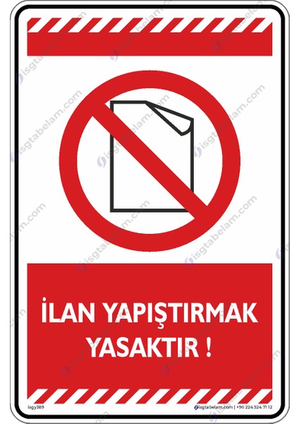 Ilan Yapıştırmak Yasaktır/25x35cm/fosforlu kompozit