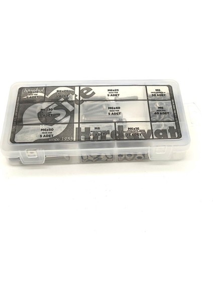140 Parça M6 Inox Ysb Vida Somun ve Pul Seti