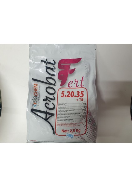Acrobat Fert 5.20.35 Fosfor ve Potasyum Ağırlıklı Gübre 2,5 kg