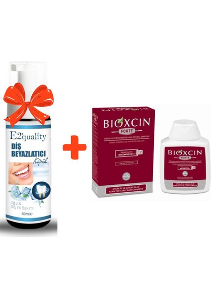 E2'Quality Diş Beyazlatıcı Köpük + Bioxcin Forte 300 Ml Şampuan