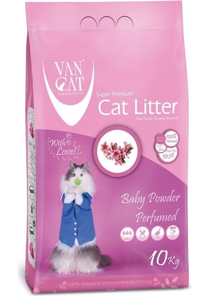 Bebek Pudralı Kokulu Ince Kedi Kumu 10 kg