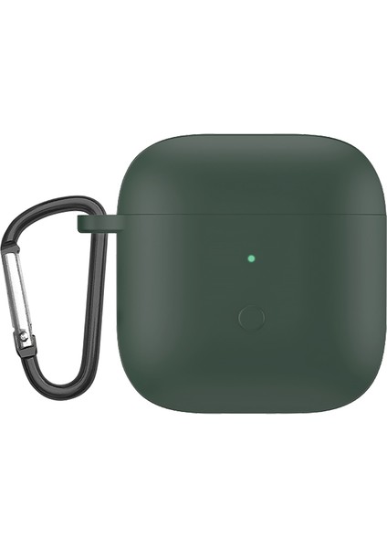 Redmi Buds Için Sıvı Silikon Tek Parçalı Kulaklık Kılıfı 3 Dark Night Yeşil (Yurt Dışından)