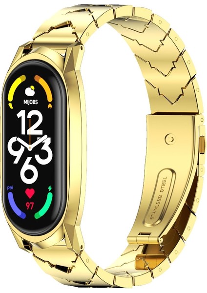 Xiaomi Mi Band 7/7 Nfc Gold Için Paslanmaz Ste Watch Band (Yurt Dışından)