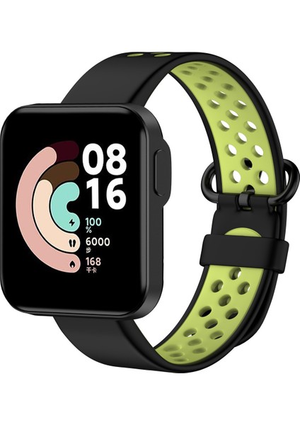 Xiaomi Redmi Için Silikon Izle Band 2 Siyah Yeşil (Yurt Dışından)