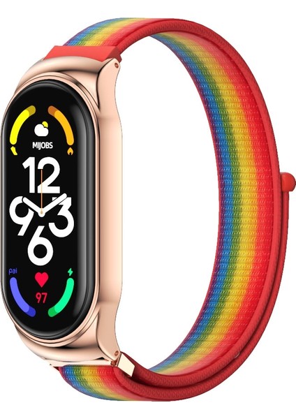Xiaomi Mi Band 7/7 Nfc Rainbow Rose Gold Için Naylon Watch Band (Yurt Dışından)