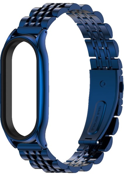 Xiaomi Mi Band 7/7 Nfc Blue Için Paslanmaz Ste Watch Band (Yurt Dışından)
