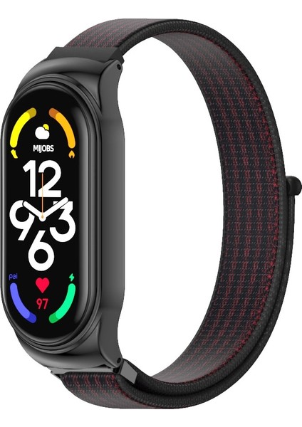 Xiaomi Mi Band 7/7 Nfc Black Red Için Naylon Watch Band (Yurt Dışından)