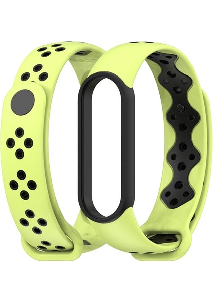 Xiaomi Mi Band 5/6/7 Çim+Siyah Için Tpu Watch Band (Yurt Dışından)
