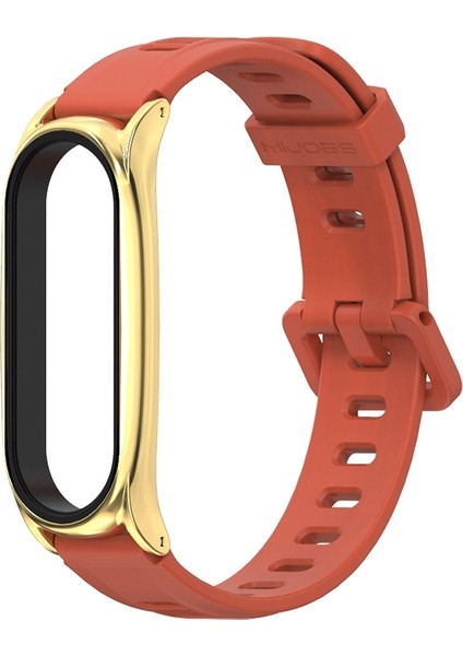 Xiaomi Mı Band Için 6/5/4/3 Silikon Kayış, Stil: Plus Case Turuncu+Alt (Yurt Dışından)