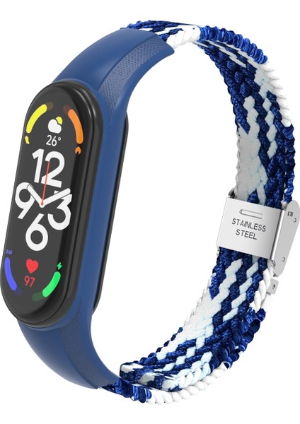 Xiaomi Mi Band 7 Mavi Beyaz Için Naylon Örgülü Saat Bandı (Yurt Dışından) fiyatları