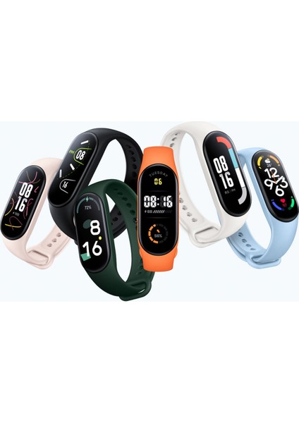 Vshop Mi Band 7 Için Silikon Akıllı Saat Kayışı - Koyu Yeşil (Yurt Dışından)