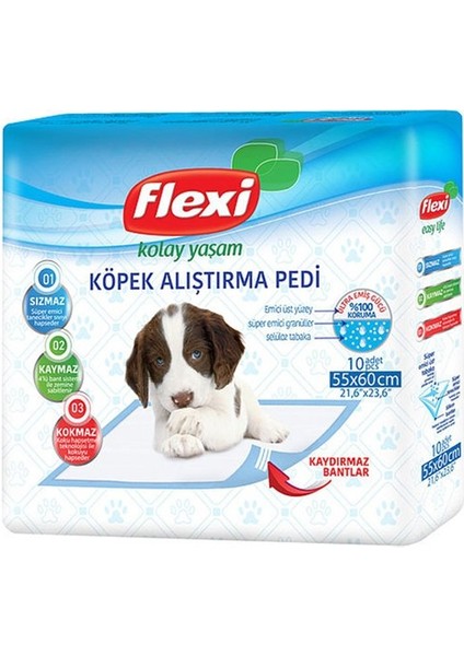 Flexi Eğitim Pedi 55 x 60 Kaydırmaz Bantlı 10 Adet