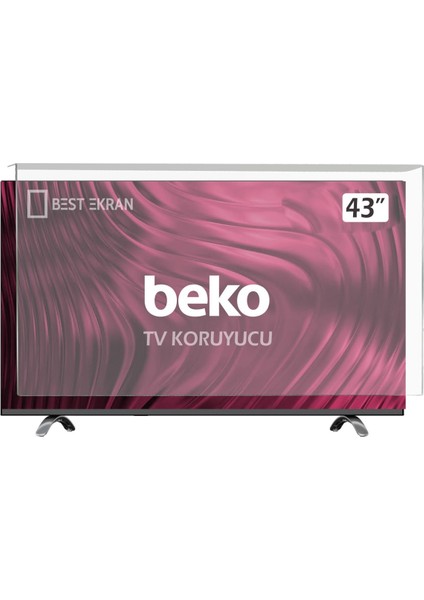 Beko B43L 8860 5s Tv Ekran Koruyucu - Beko 43" Inç Ekran Koruma Paneli