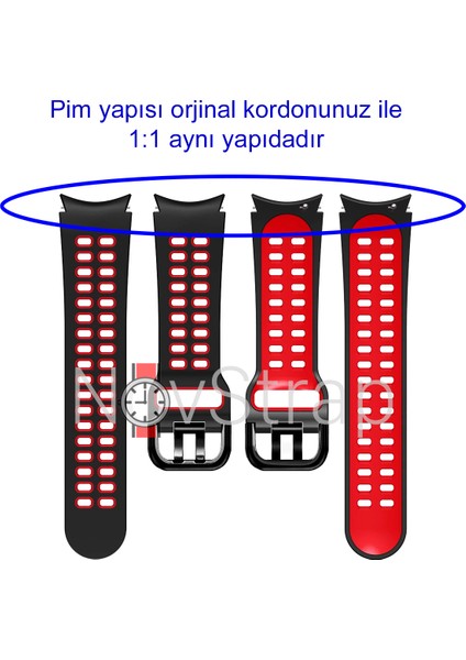 Samsung Galaxy Watch 4 40 42 44 46 mm Uyumlu Kordon Tam Uyumlu Pimli Spor Delikli Kordon fiyatları