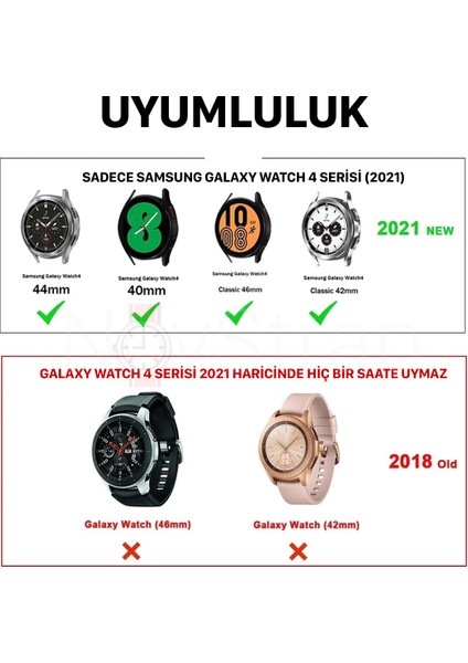 Samsung Galaxy Watch 4 40 42 44 46 mm Uyumlu Kordon Tam Uyumlu Pimli Spor Delikli Kordon modelleri