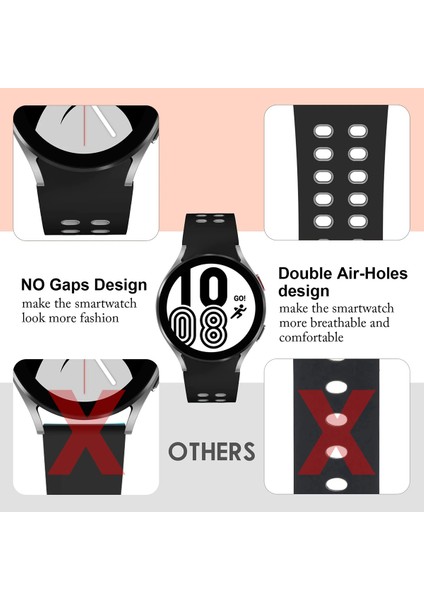 Samsung Galaxy Watch 4 40 42 44 46 mm Uyumlu Kordon Tam Uyumlu Pimli Spor Delikli Kordon fırsatları